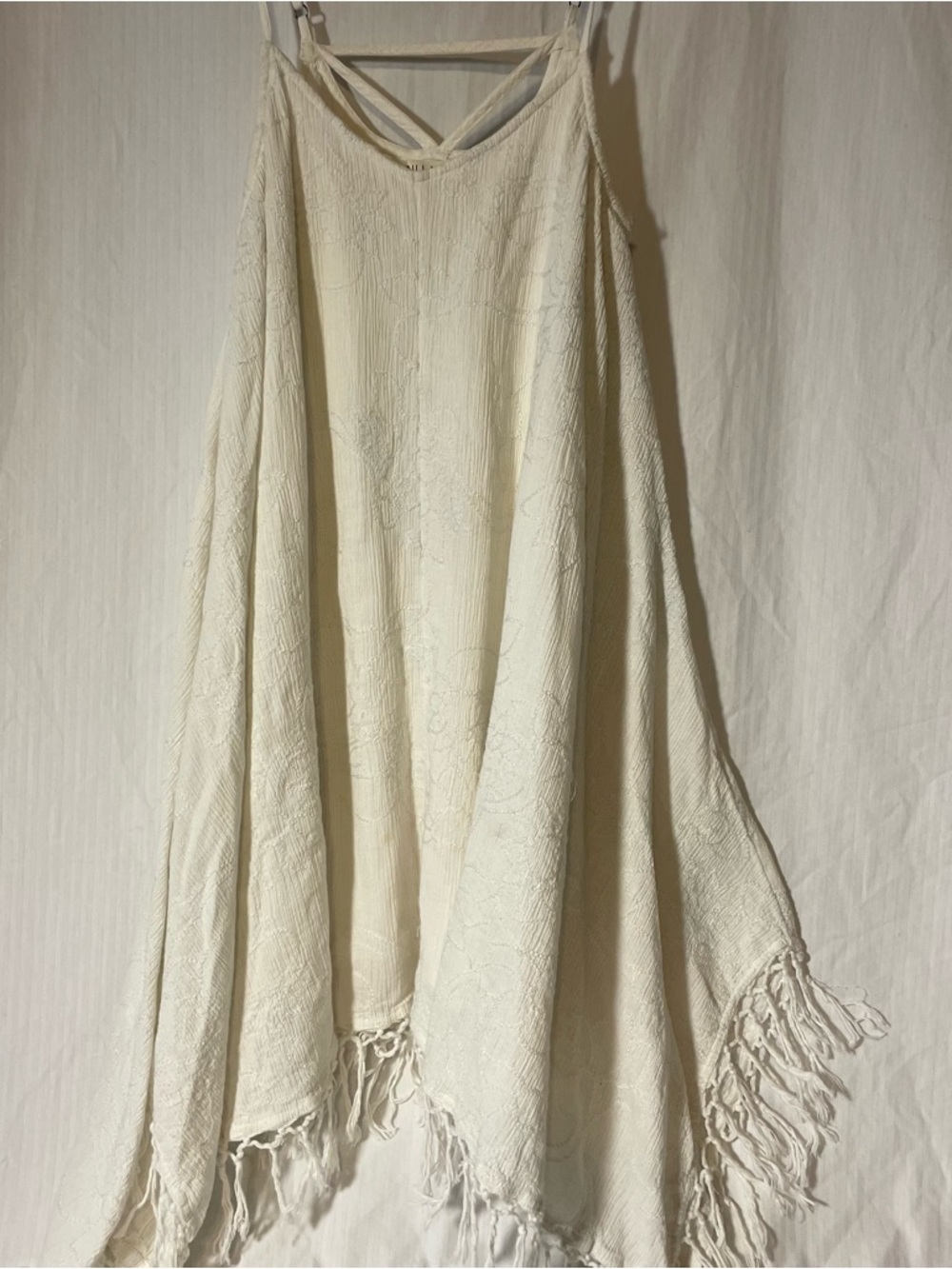 Billabong spaghetti strap top Cream Fringe.